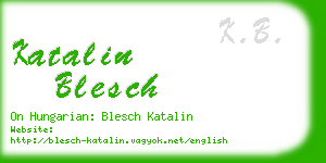katalin blesch business card